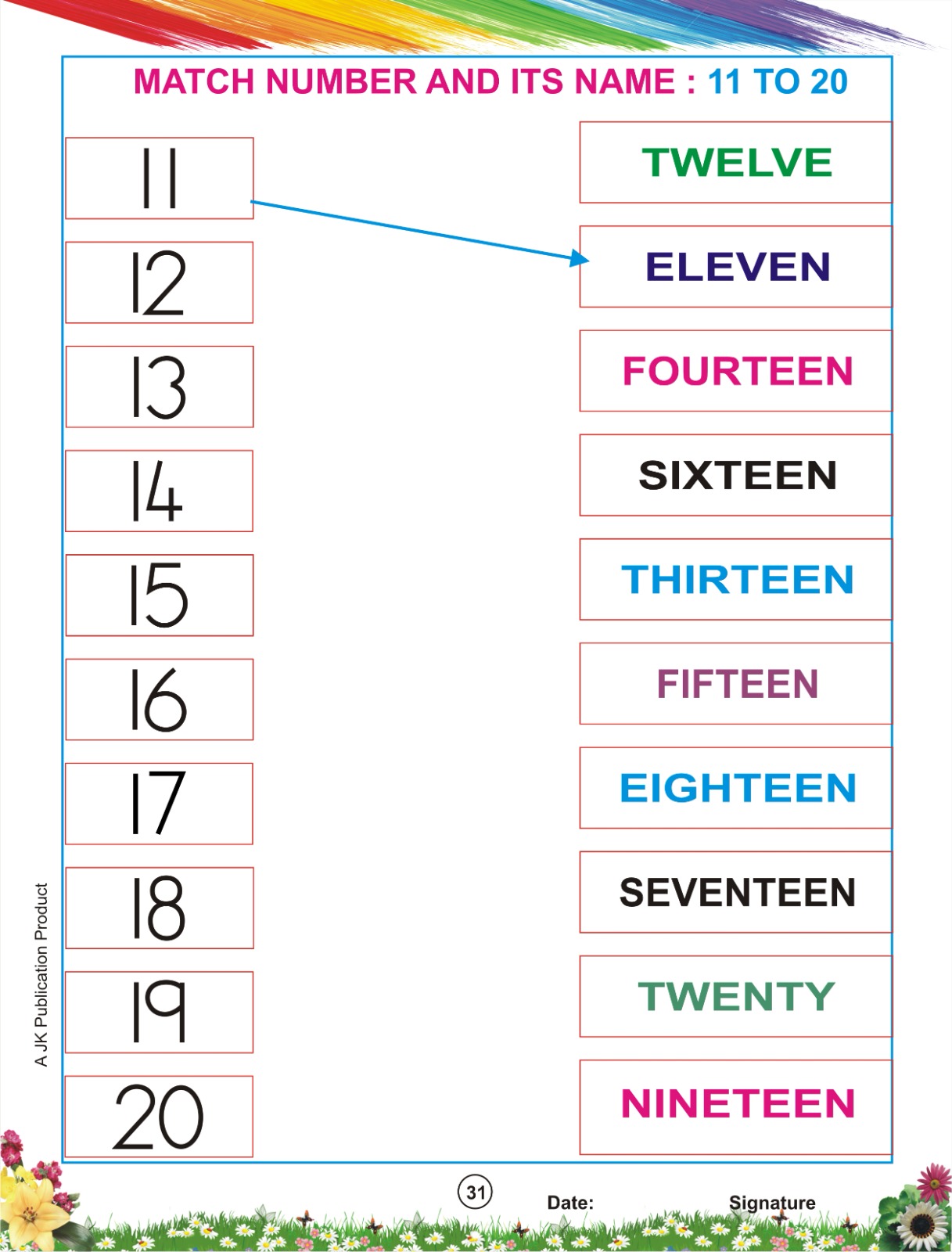 Jr KG preschool numbers 1 to 503