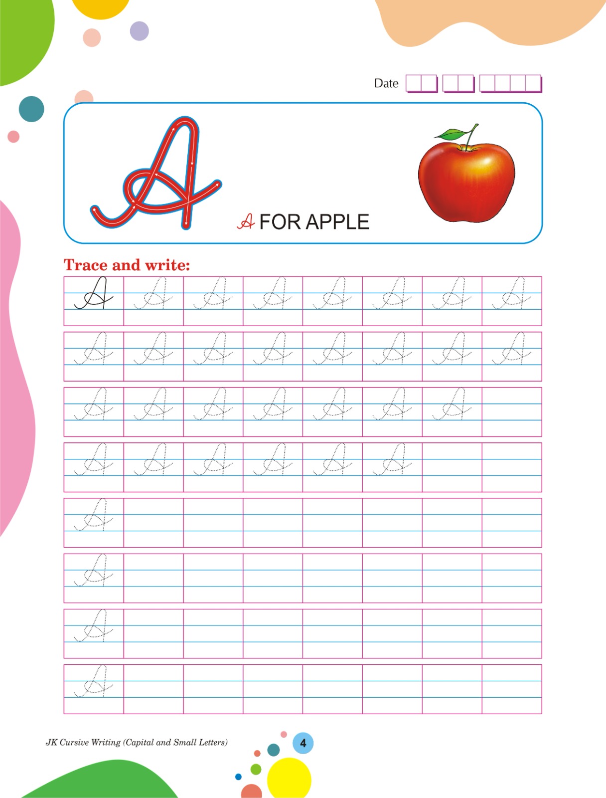 Sr kg cursive writing capital & small letter2